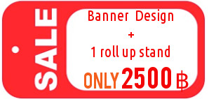 Combo Promo Banner and Roll Up Stand
